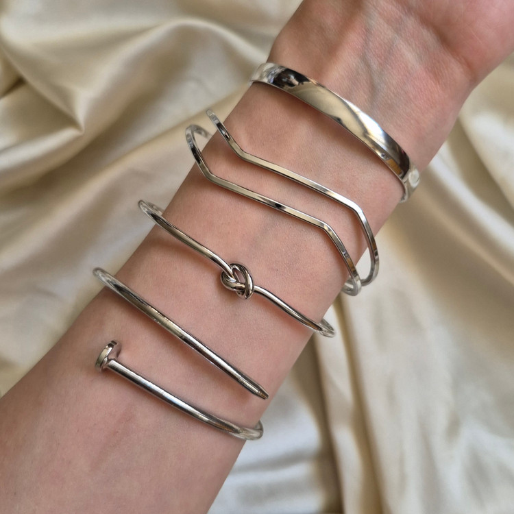 خرید پک تمام بنگل نقره ای از لیمو اکسسوری