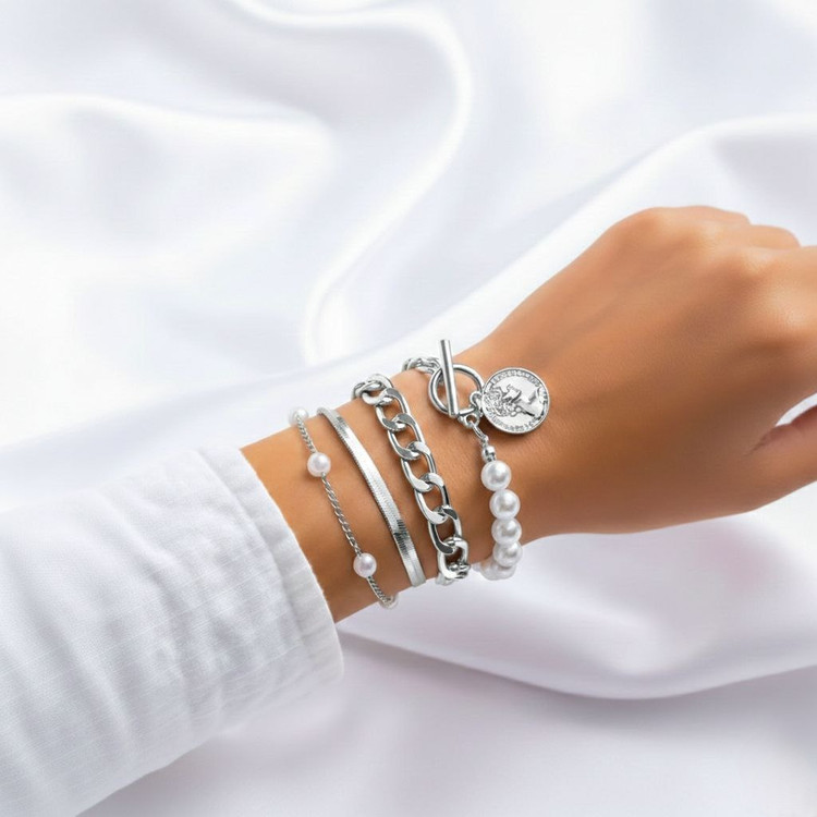 خرید پک دستبند مرواریدی از لیمو اکسسوری