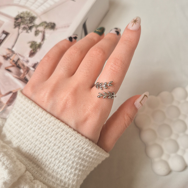 خرید انگشتر خوشه گندم نقره ای از لیمو اکسسوری