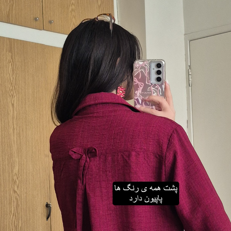 شومیز مدادرنگی طوسی