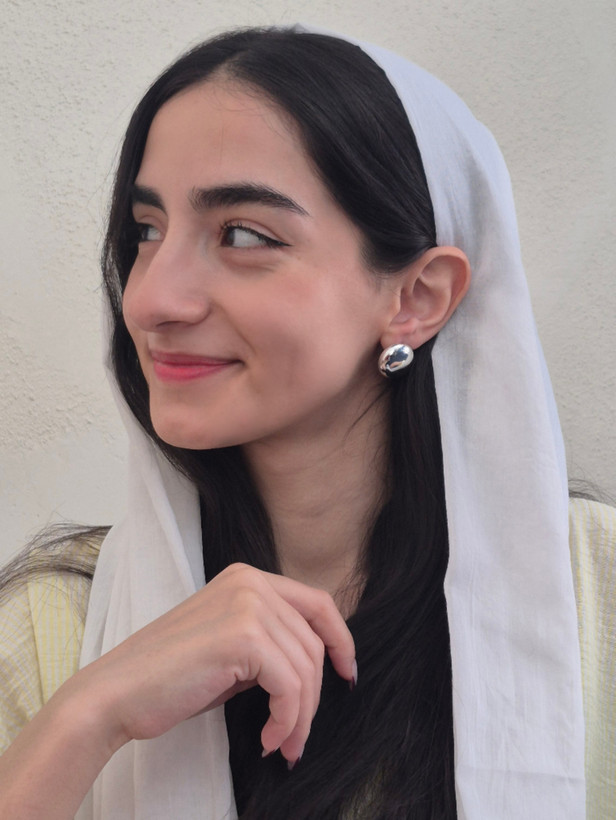 گوشواره مینیمال ترند نقره ای